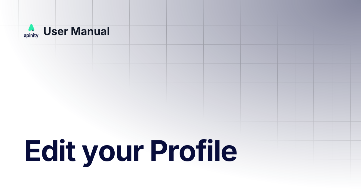 Edit your Profile | User Manual